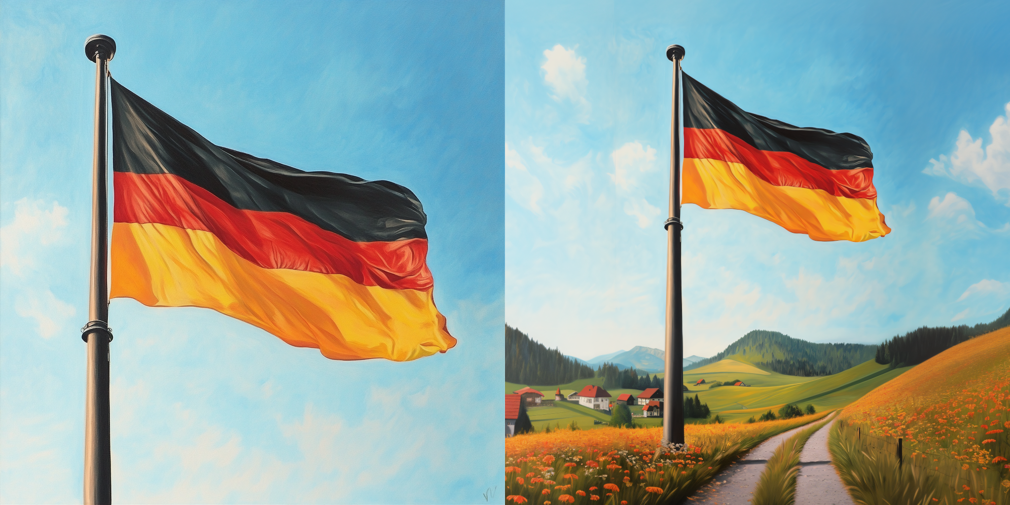 German Flag Artwork