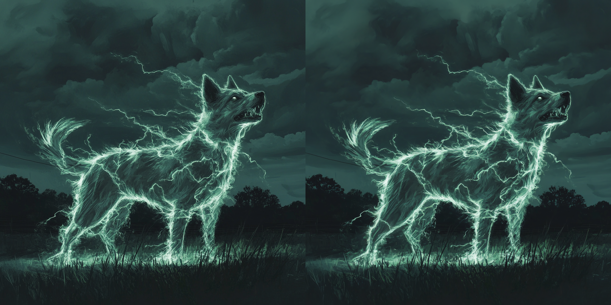 Green Lightning Artwork