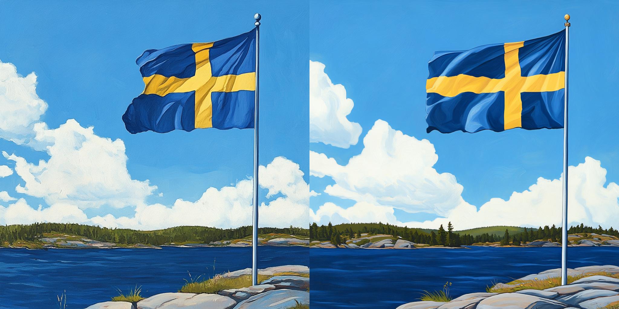 Swedish Flag Artwork